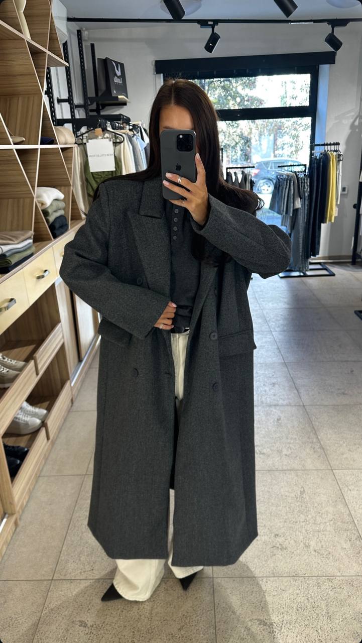 Пальто с поясом